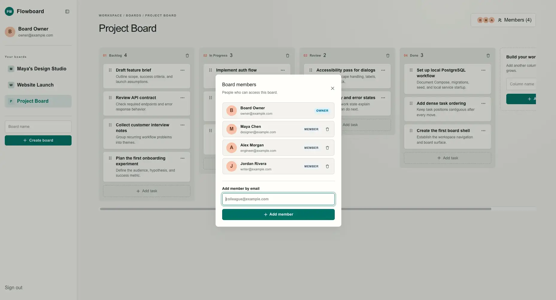 Flowboard screenshot 2